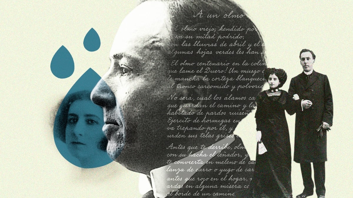 Montaje Antonio Machado con sus dos amores