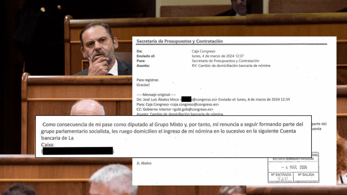 El exministro de Transportes José Luis Ábalos envió un correo al Congreso