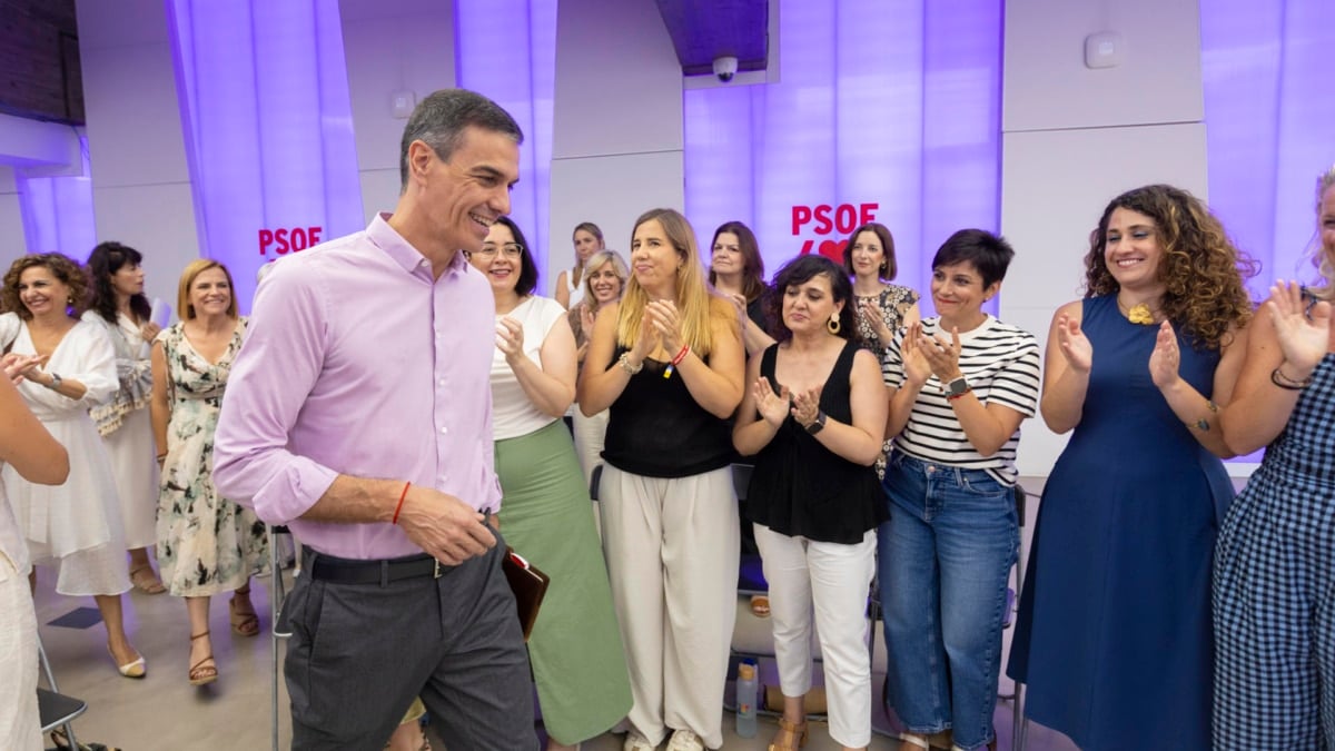 Pedro Sánchez, en un acto de igualdad en el PSOE previo al Comité Federal.