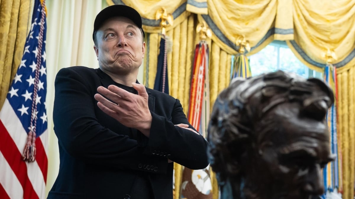 Elon Musk, durante su última rueda de prensa en la Casa Blanca.