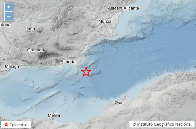 Sentido en municipios de 7 provincias un terremoto de magnitud 5,5 frente a la costa de Almería