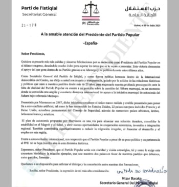 Marruecos exige por carta a Feijóo que apoye el 'Sáhara marroquí' en [...]