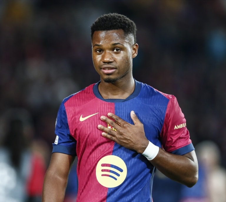 Ansu Fati cedido un año al Mónaco tras renovar con el Barça hasta 2028