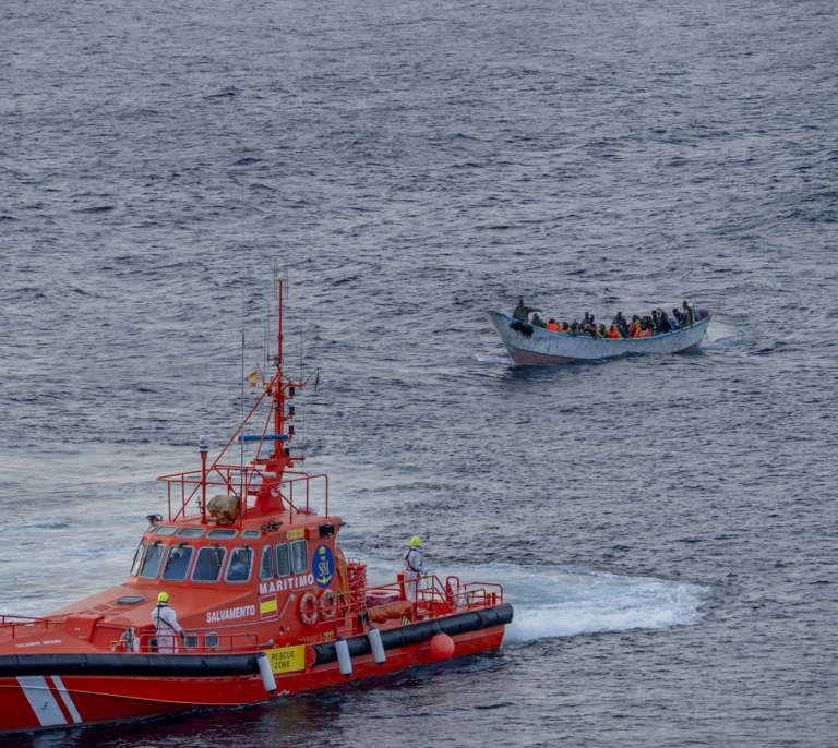 Una patera con ocho inmigrantes magrebíes es rescatada al sureste de Cabo de Gata