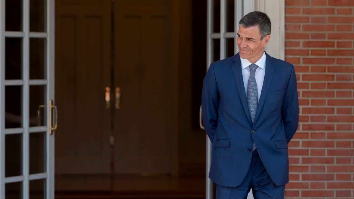 El presidente del Gobierno, Pedro Sánchez, en La Moncloa.