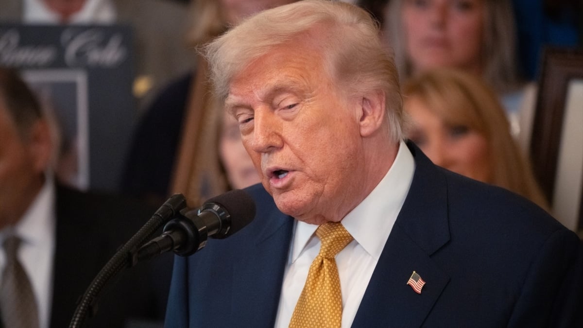 Donald Trump, en el acto de la firma de una de sus órdenes ejecutivas en la Casa Blanca.