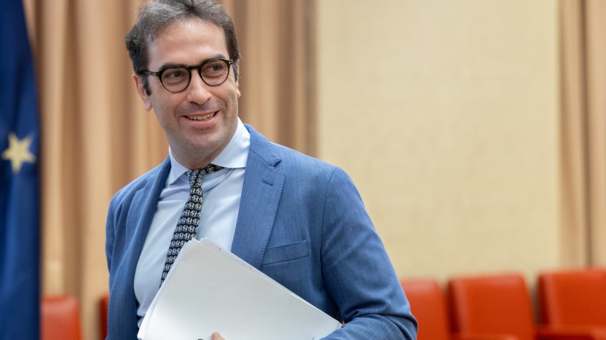 El ministro de Economía, Carlos Cuerpo, en el Congreso.