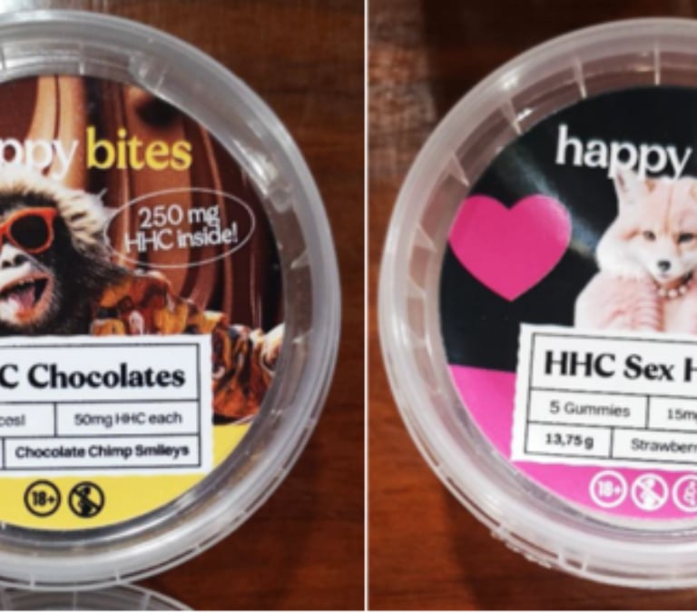 La marca Happy Bites vende productos con presencia de cannabinoides