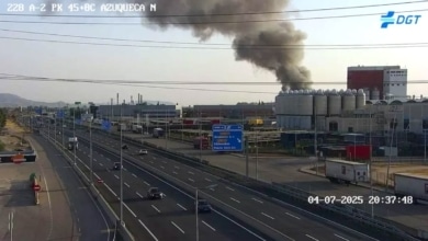 Un incendio en una empresa de baterías pone en alerta a Guadalajara