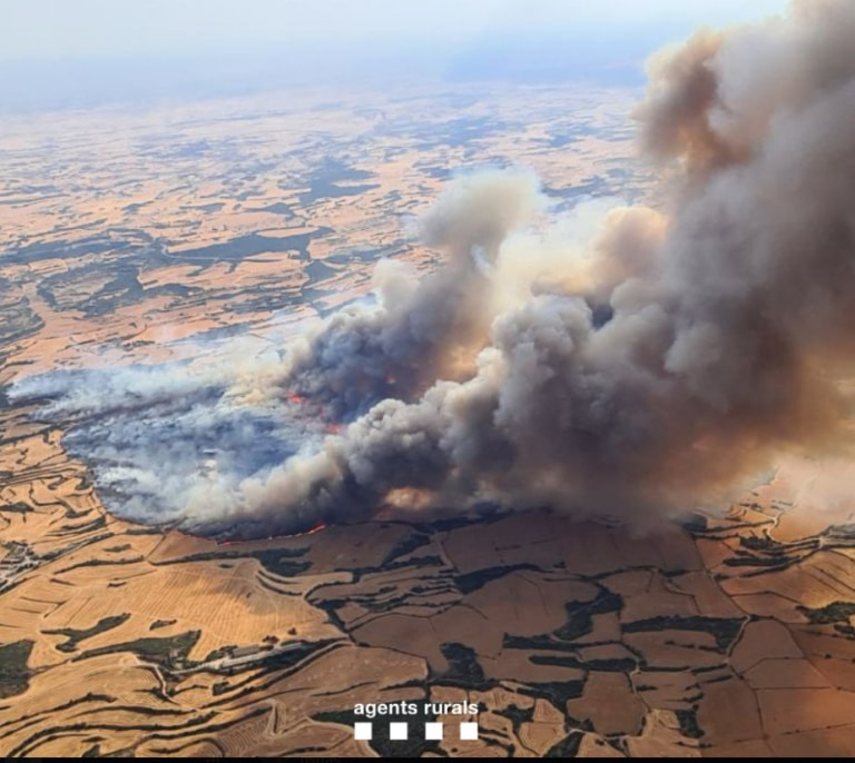 "Extremadamente violento e impredecible", el incendio de Lleida que dejó dos muertos y escenas de pánico
