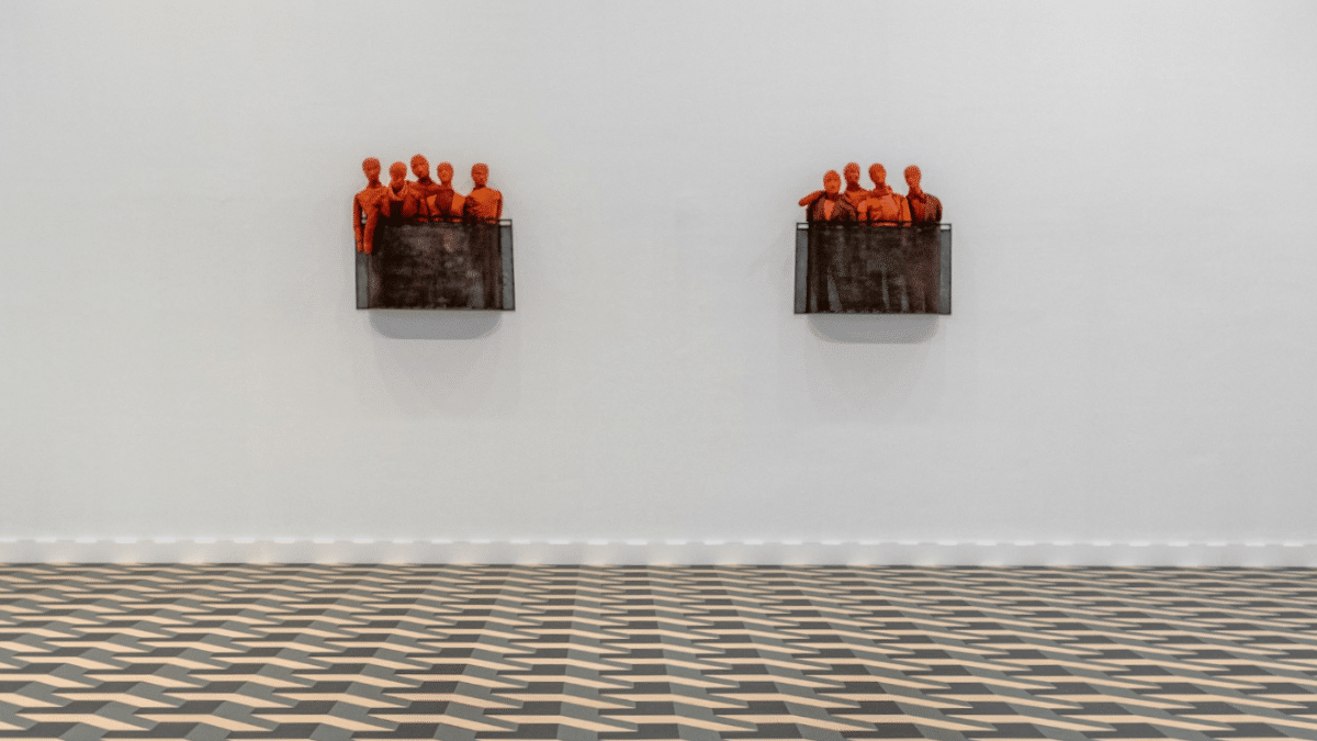 Juan Muñoz, 'Sin título (Balcones y suelo óptico)', 1992.