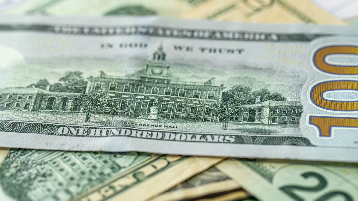 Imagen de un billete de 100 dólares.