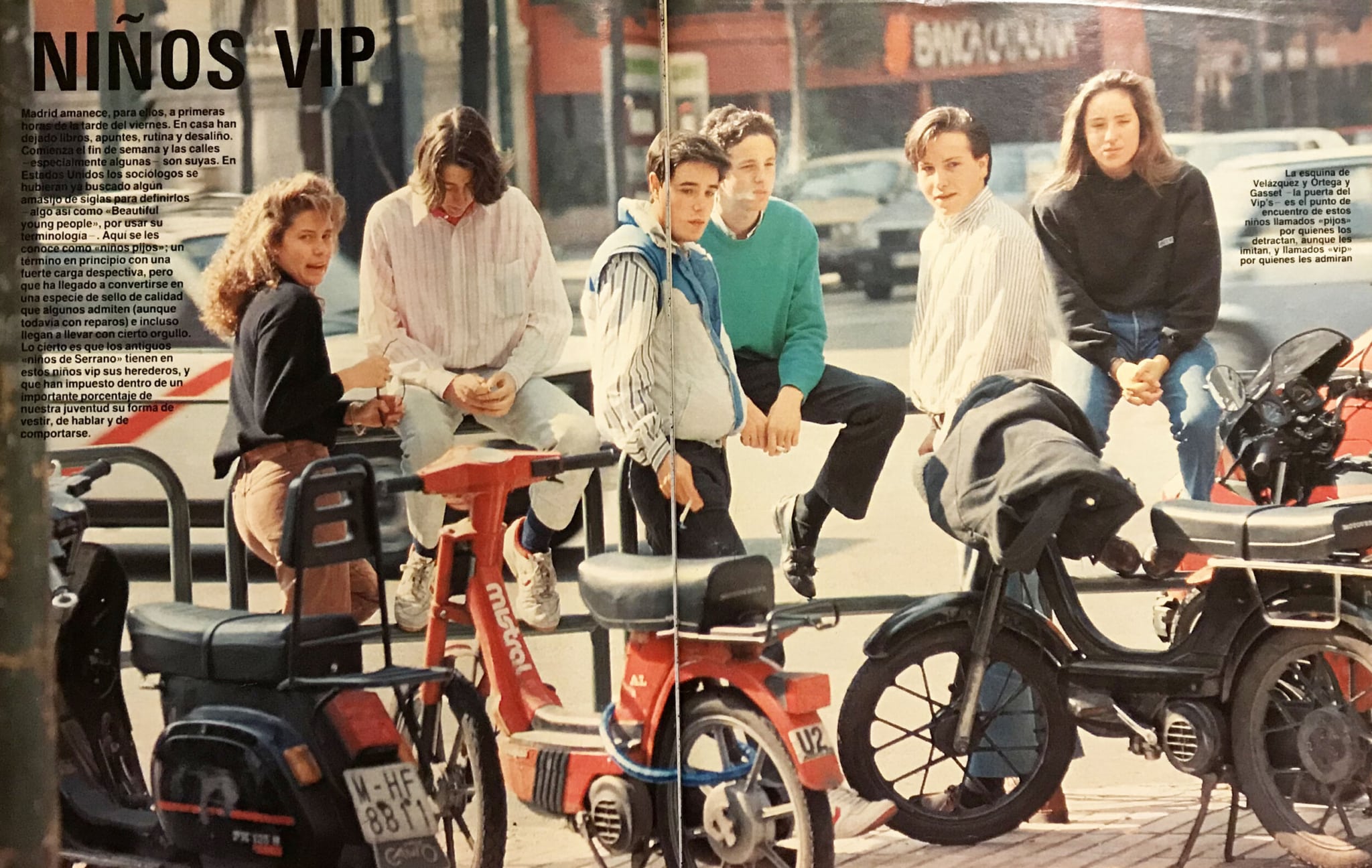 Los pijos del Vips, como los 'paninari' de Milán a los que cantaron los Pet Shop Boys en el reportaje de 'Blanco y Negro' de marzo de 1988.