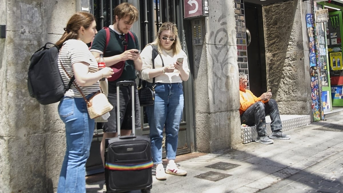 Exterior de un piso turístico en el centro de Madrid.