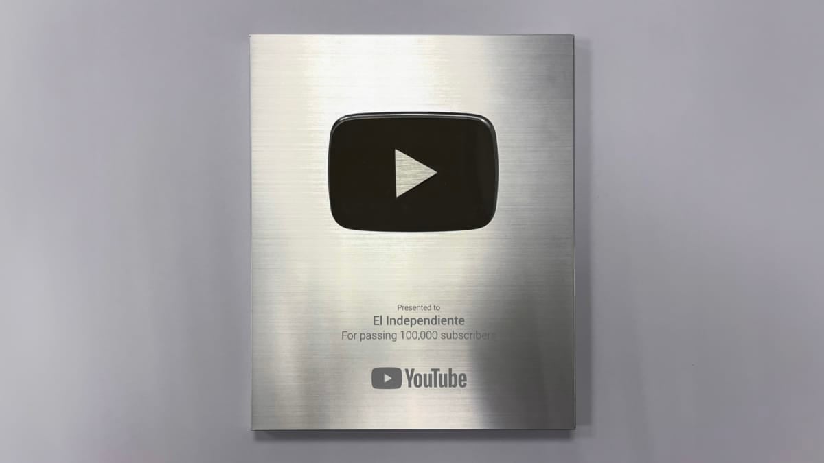 El Independiente recibe el 'Botón de Plata' de YouTube