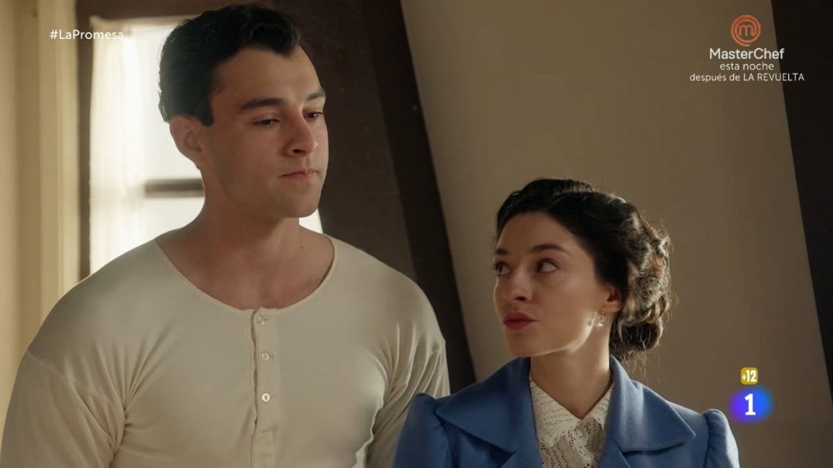Curro (Xavi Lock) y Ángela (Marta Costa) luchan contra viento y marea en La Promesa por su amor