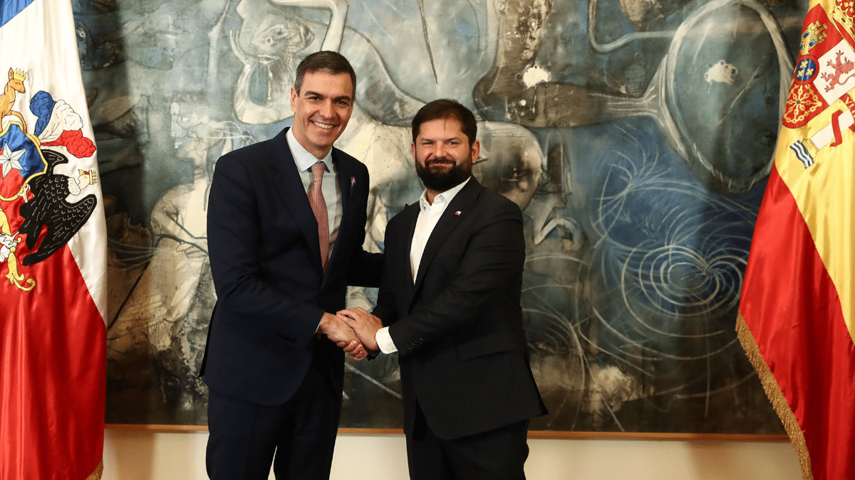 Pedro Sánchez y el presidente chileno, Gabriel Boric, en la última visita oficial del presidente del Gobierno a Chile en marzo de 2024.