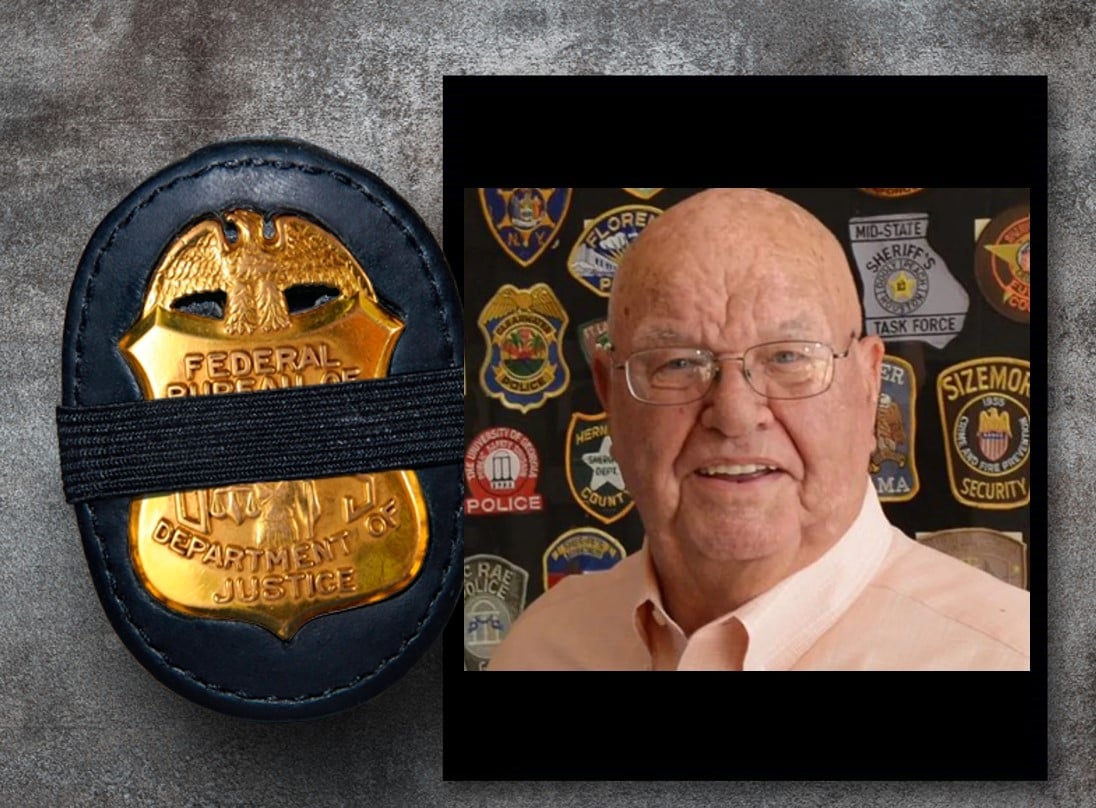 El sheriff Cullen Talton, que falleció el pasado octubre a los 92 años tras 50 el cargo, en un montaje de recuerdo del FBI.