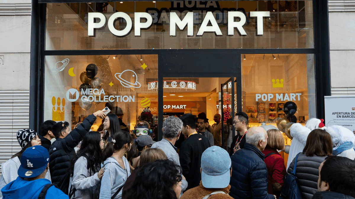 Imagen de la pop-up de Pop Mart en diciembre de 2024