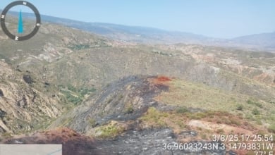 Controlado el incendio forestal en Cádiar, cerca de la pedanía de Yátor (Granada)