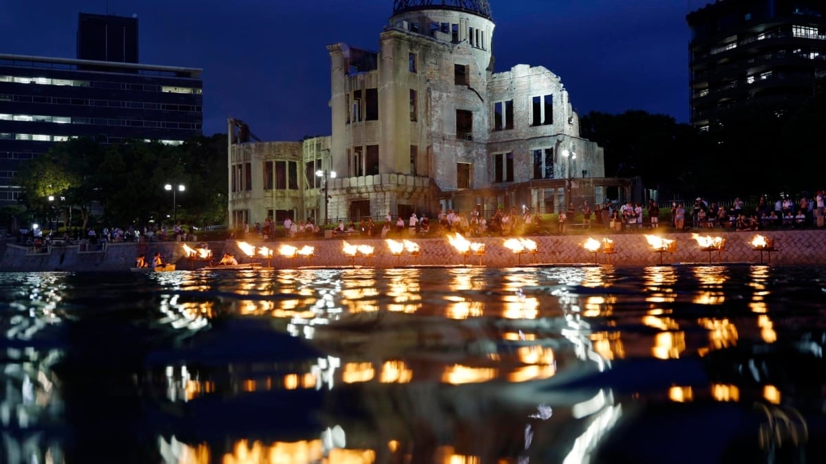 El memorial de Hiroshima ayer por la noche.