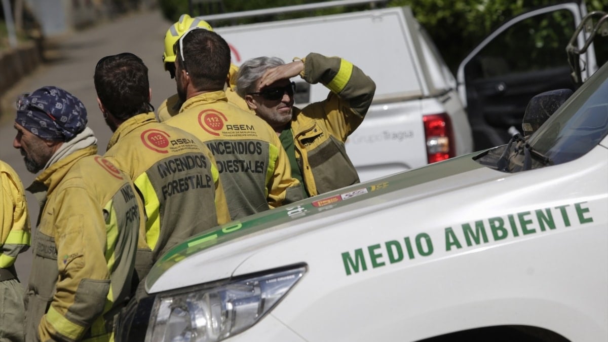 Cuerpo de bomberos en una foto de archivo.