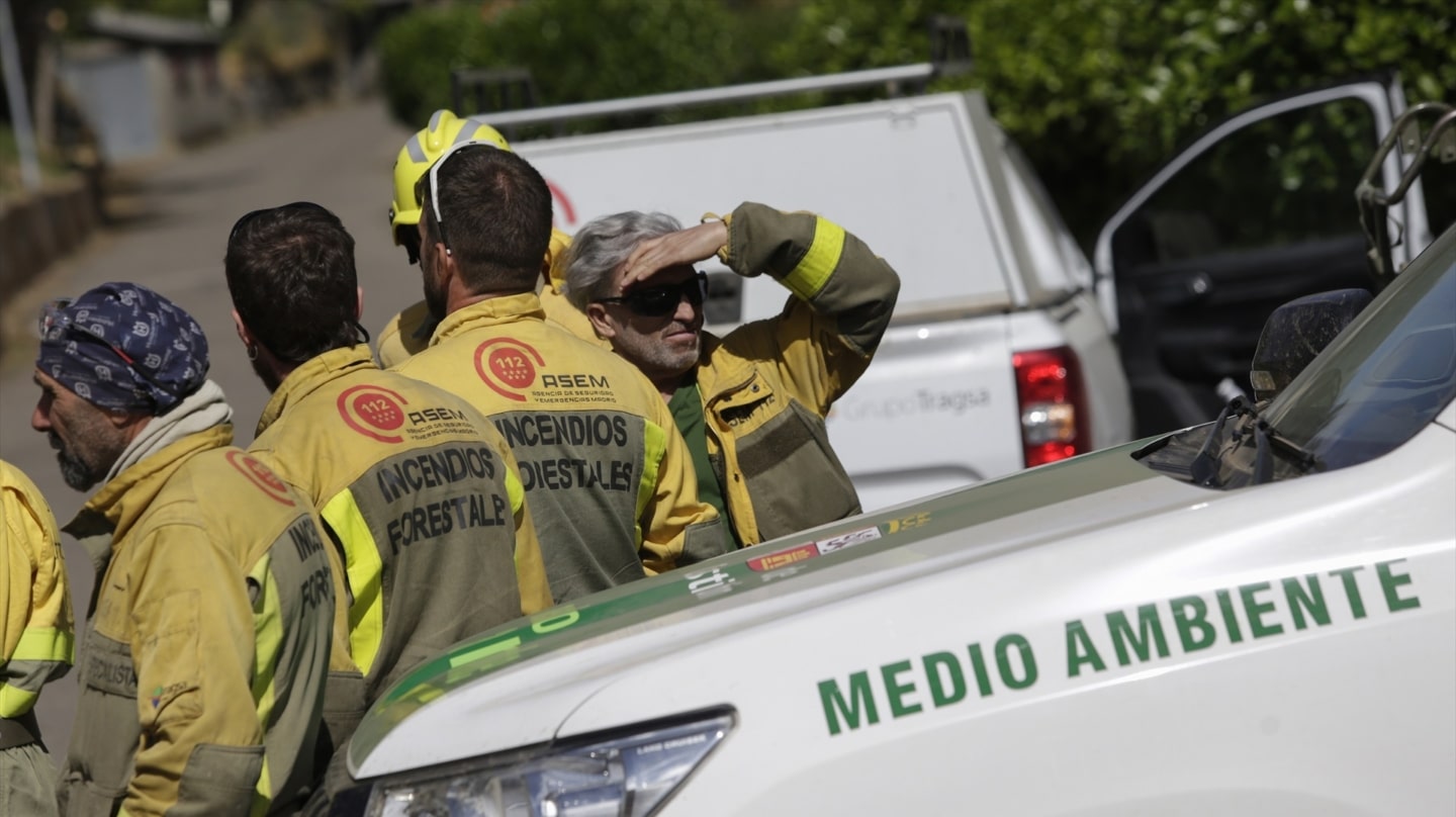 Cuerpo de bomberos en una foto de archivo.