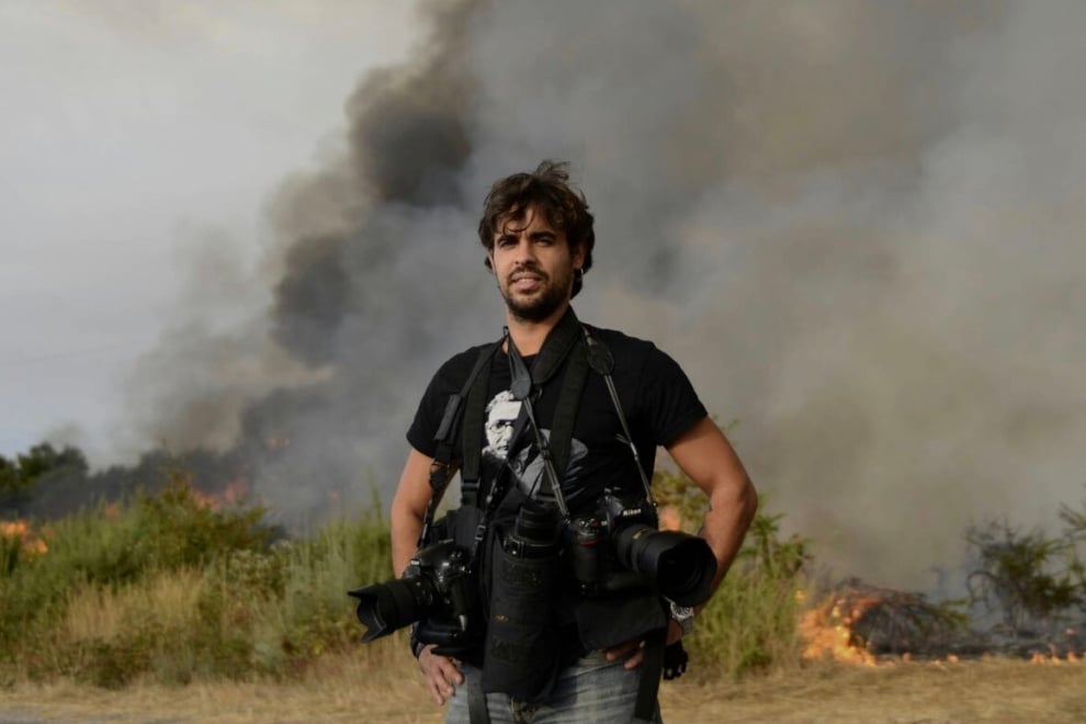 Brais Lorenzo lleva cerca de 15 años cubriendo los incendios en Galicia.