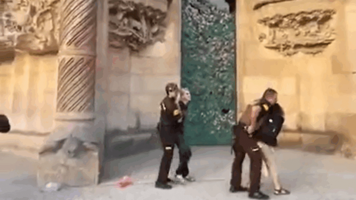 Captura del vídeo compartido por los activistas