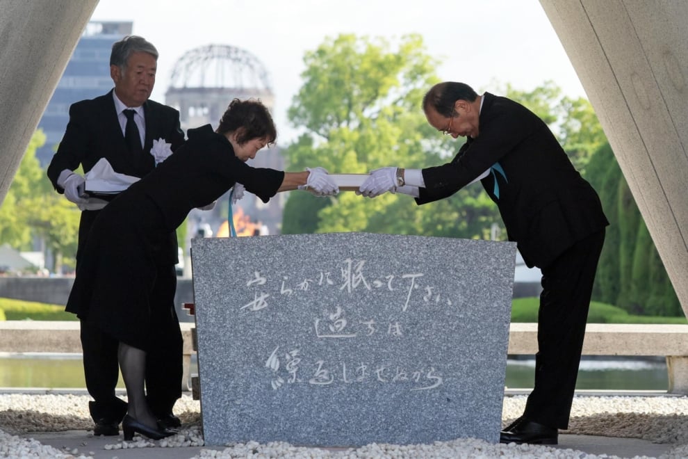 Acto conmemorativo en Hiroshima hoy.