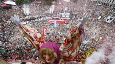 Bilbao inicia sus fiestas entre proclamas a favor de Palestina, la independencia, los presos de ETA y llamadas al respeto