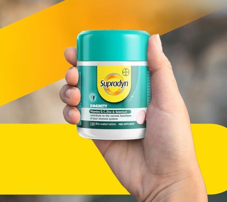Supradyn Immunity es el mejor complemento alimenticio para reforzar tus defensas en verano y afrontar cambios de temperatura sin problemas