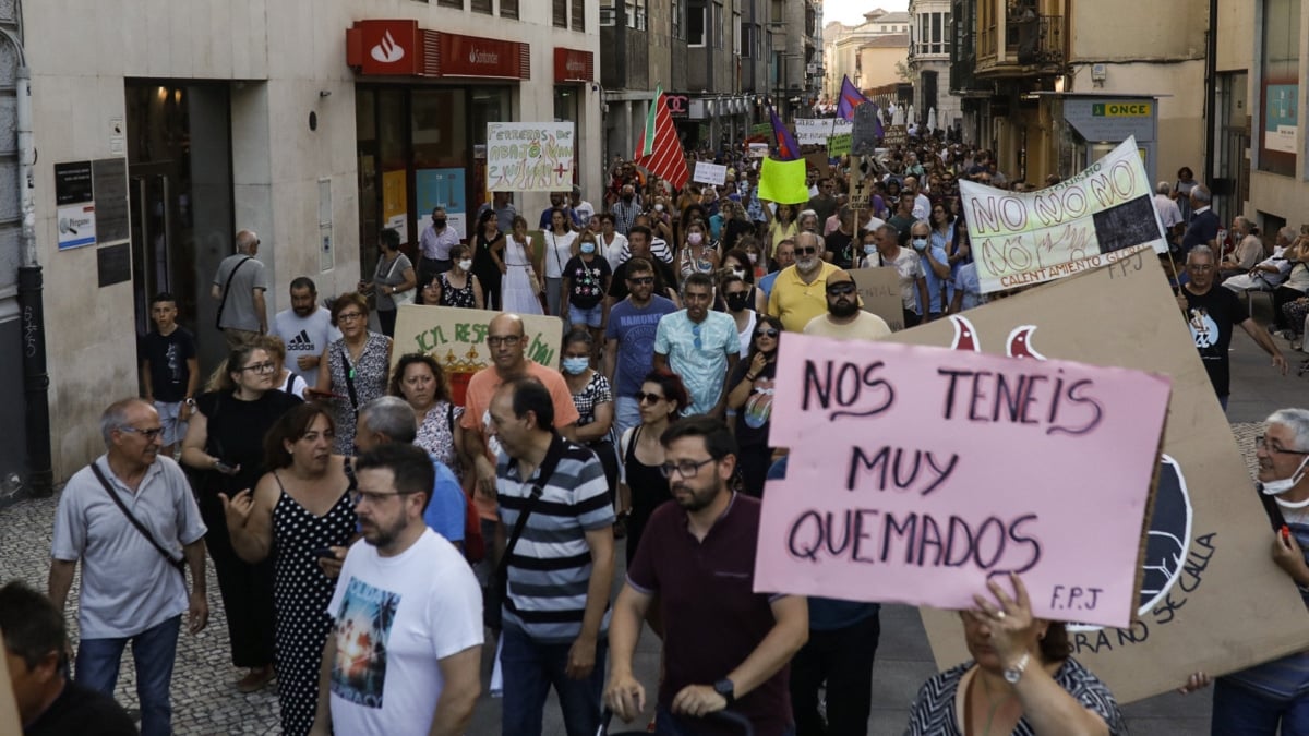 Manifestación en Zamora contra la gestión de los incendios
