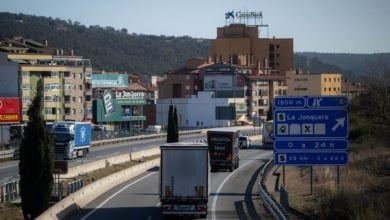 Cortan la AP-7 entre Francia y Girona por el incendio del sur del país