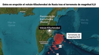El volcán de Kamchatka, despierto tras 600 años inactivo, sucede a los recientes terremotos de la región