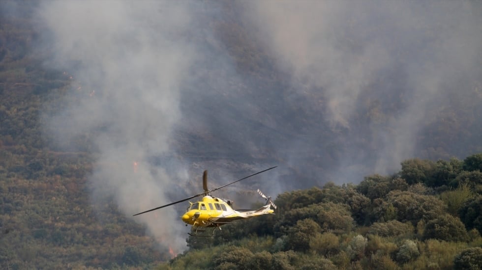 Asturias registra 15 fuegos, ocho de ellos activos, con más de un centenar de efectivos desplegados