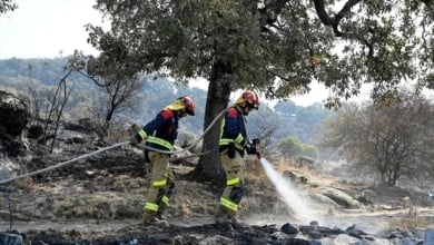 El viento complica algunos focos mientras unos 20 grandes incendios siguen activos