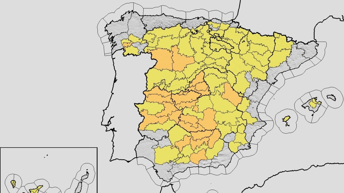 La ola de calor se intensifica: aviso por altas temperaturas en 39 provincias, 13 con riesgo naranja y máximas de hasta 41ºC