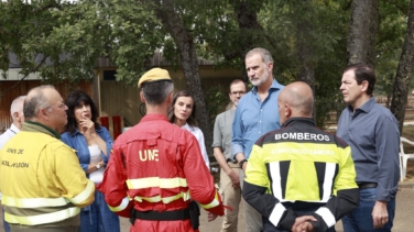 El rey en su visita a las zonas afectadas por los incendios en Zamora: "Los testimonios son sobrecogedores"