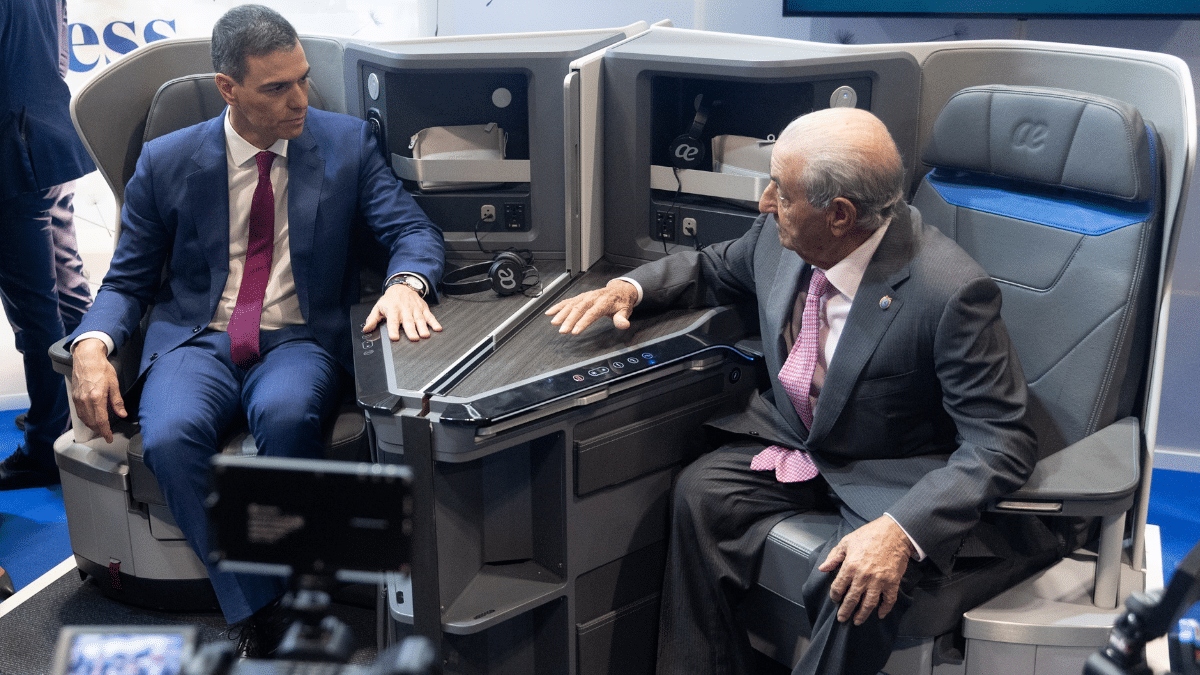 Juan José Hidalgo y Pedro Sánchez en Fitur 2024.