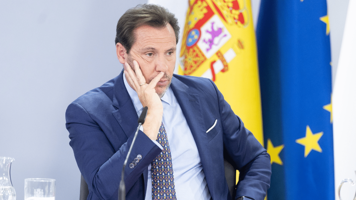El ministro de Transportes, Óscar Puente, durante la rueda de prensa del Consejo de Ministros del pasado 29 de julio.