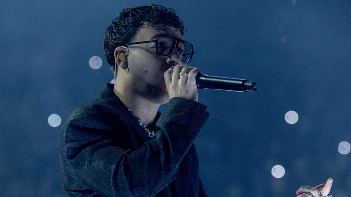 Quevedo durante su concierto, en el Movistar Arena, el 7 de febrero de 2025, en Madrid.