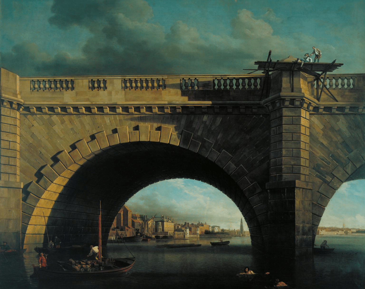 'Un arco del puente de Westminster' (c. 1750), de Samuel Scott. 