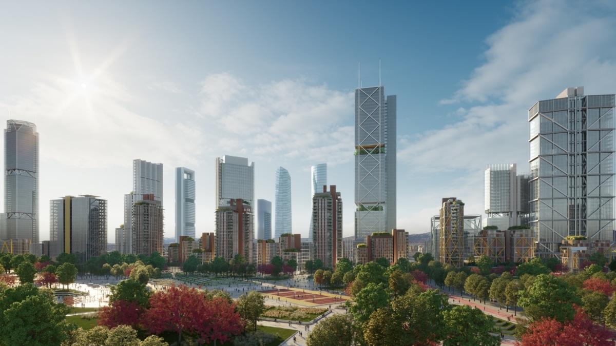 Skyline de Madrid acorde a las obras del proyecto Madrid Nuevo Norte