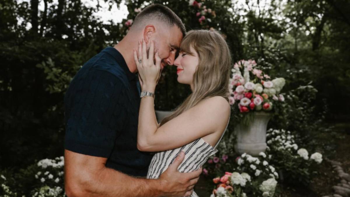 Taylor Swift anuncia su compromiso con Travis Kelce.