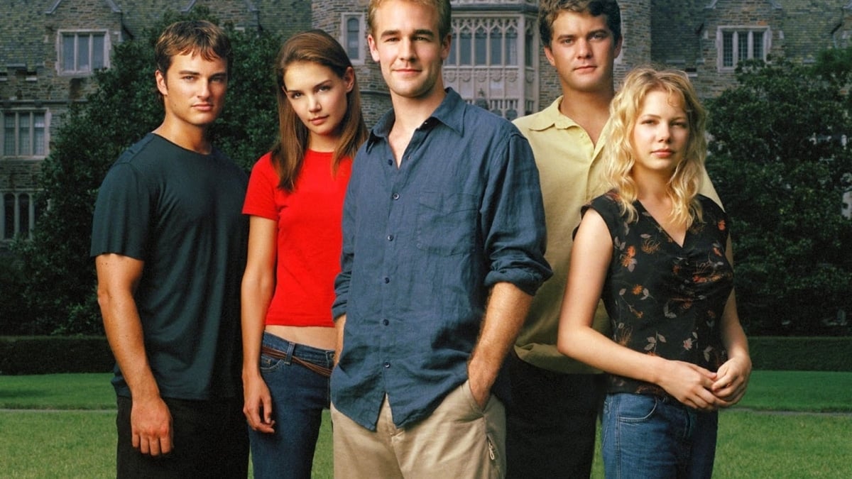 Parte del elenco de Dawson's Creek en uno de los carteles de la serie