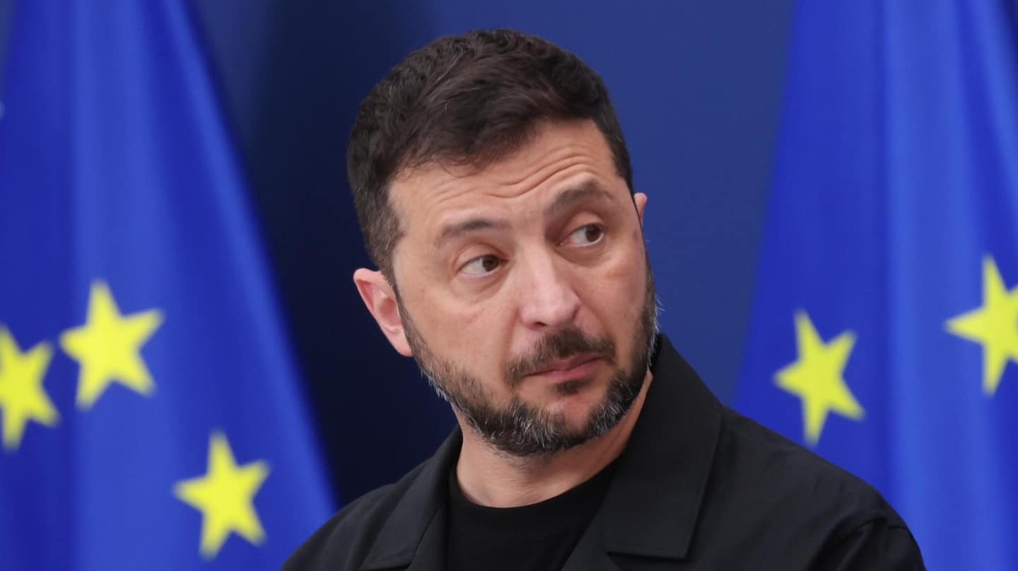 El presidente de Ucrania, Volodimir Zelenski, en Bruselas