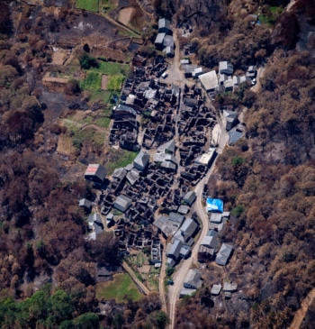 La España quemada, desde el aire