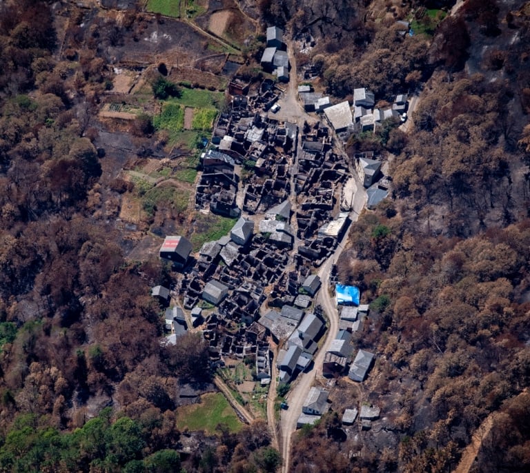 La España quemada, desde el aire