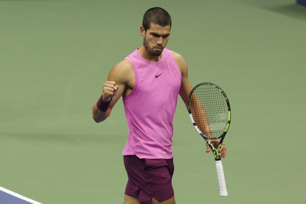 Carlos Alcaraz durante la final.